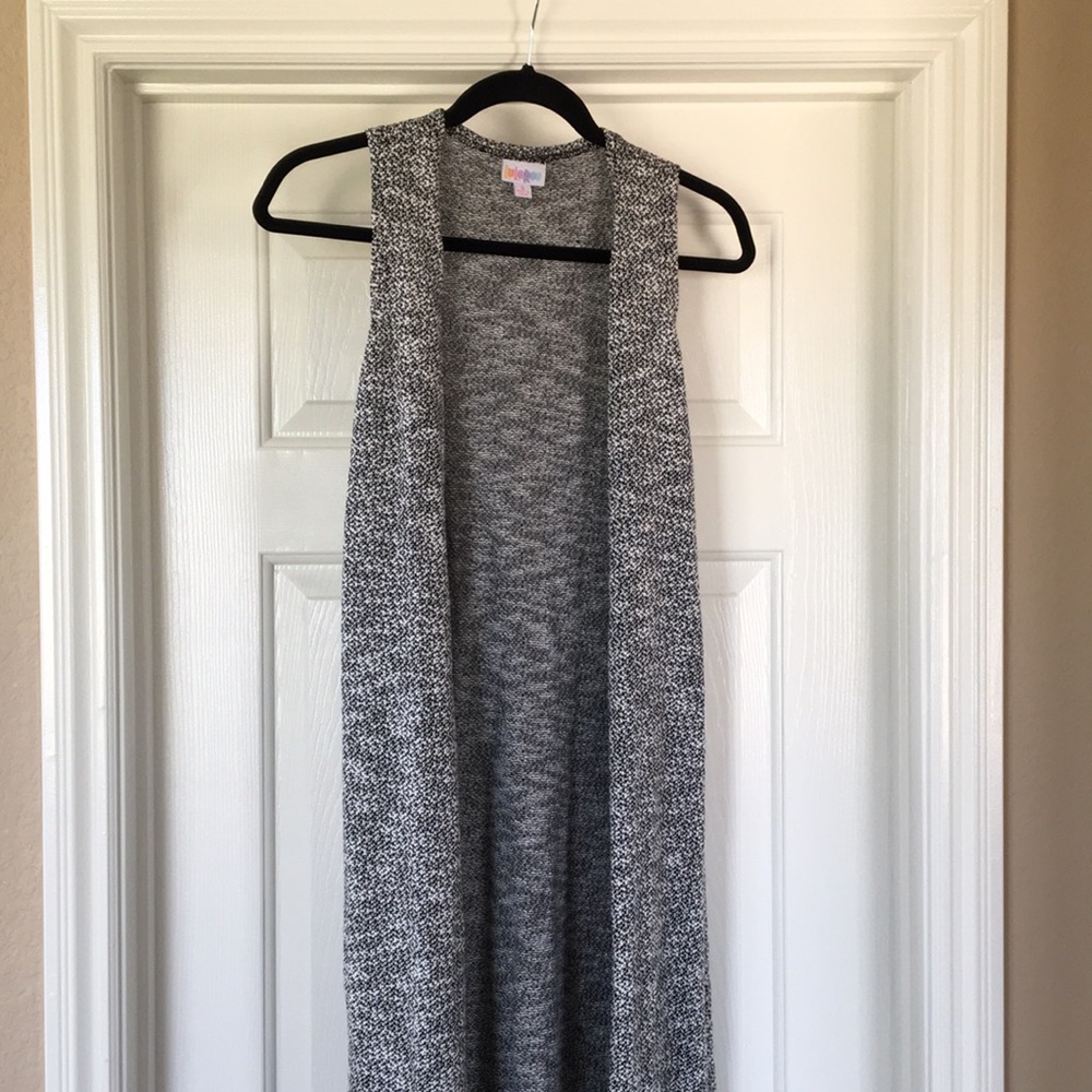 Black and White LuLaRoe Joy Vest